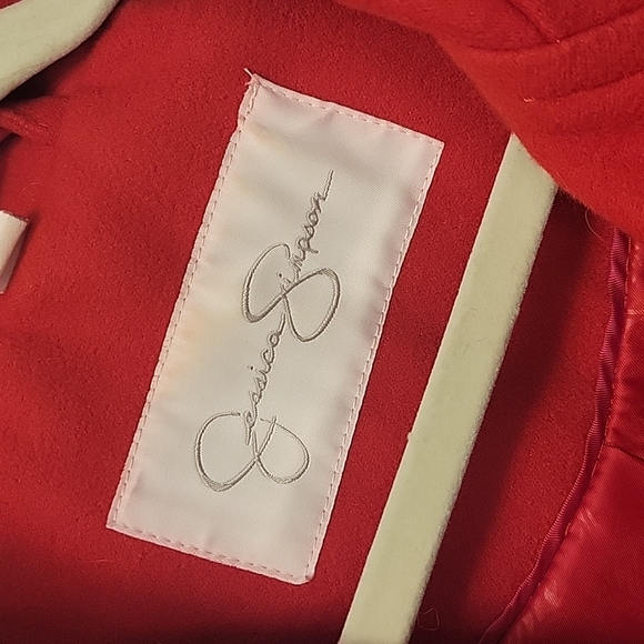 Jessica Simpson red pea coat - Picture 6 of 10